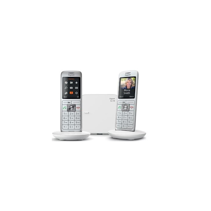 Téléphone sans fil duo dect blanc avec répondeur Gigaset GIGACL660DUOBLANC