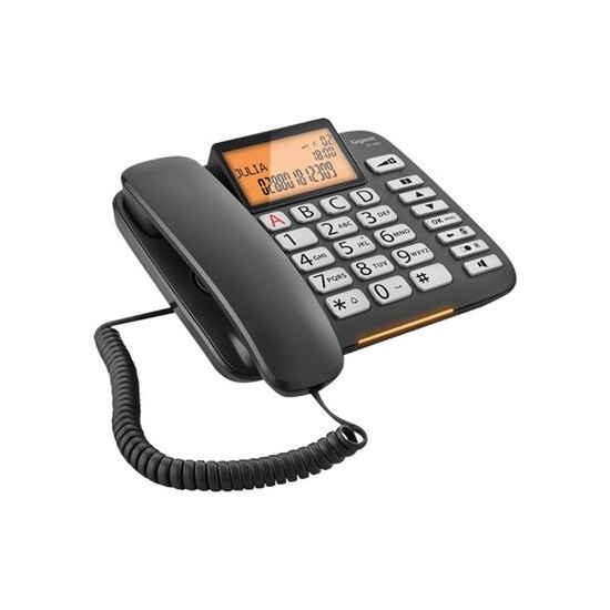 Gigaset DL580 - Téléphone Filaire Noir