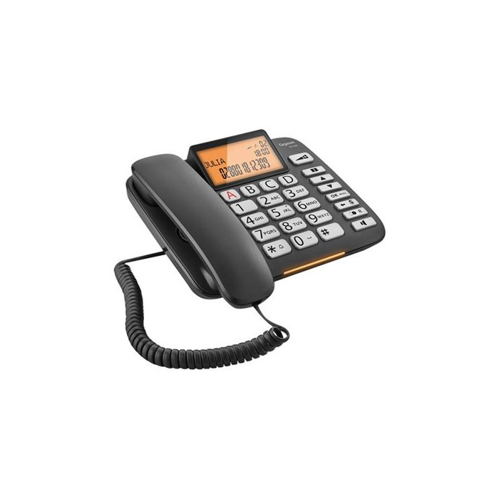 Gigaset DL580 - Téléphone Filaire Noir