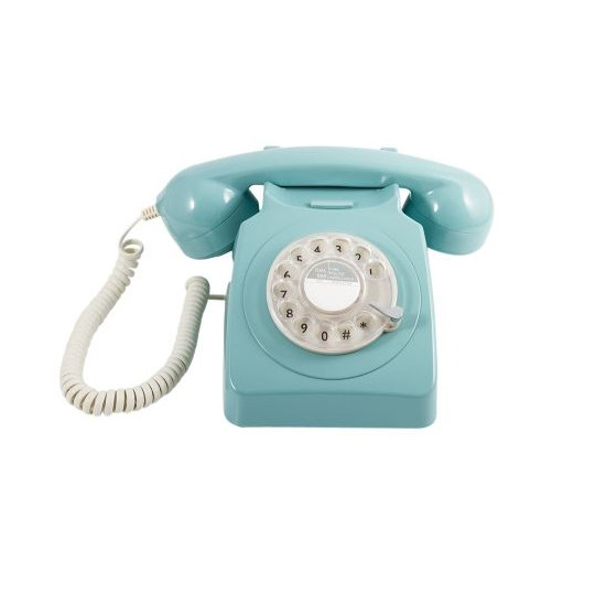 Téléphone rétro GPO 746 bleu clair - Fnac.com