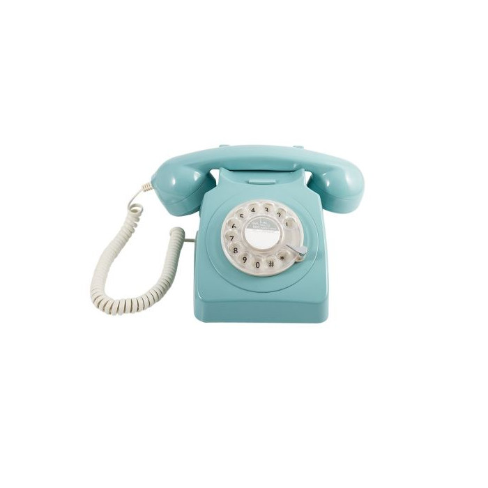 Téléphone rétro GPO 746 bleu clair - Fnac.com