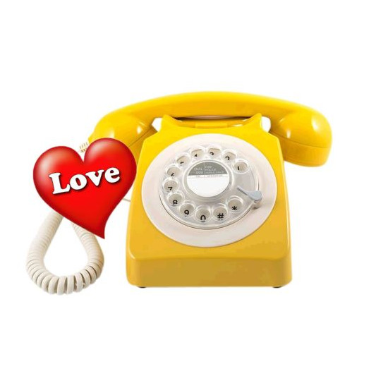 Téléphone rétro GPO 746 moutarde - Fnac.com