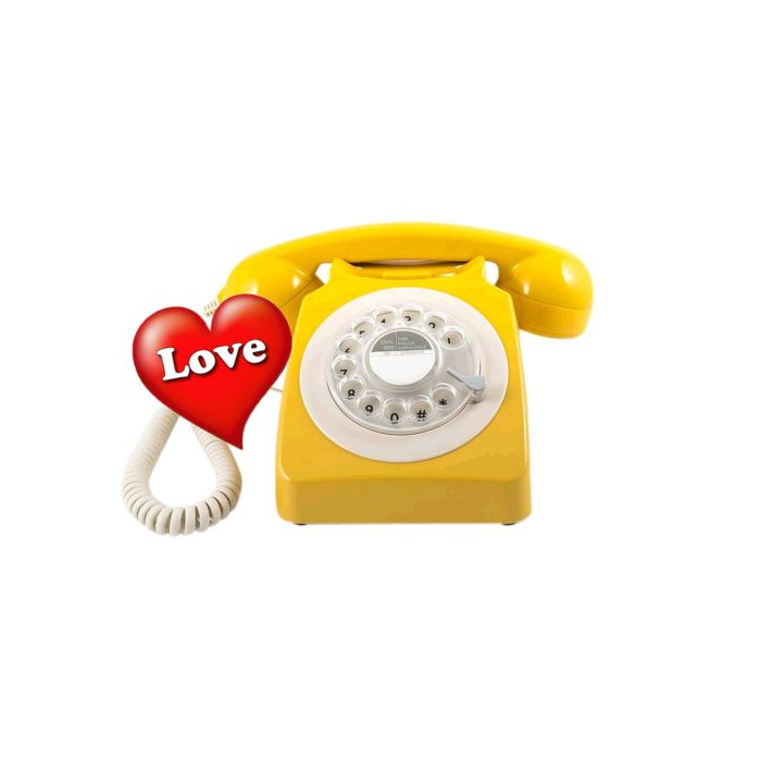 Téléphone rétro GPO 746 moutarde - Fnac.com