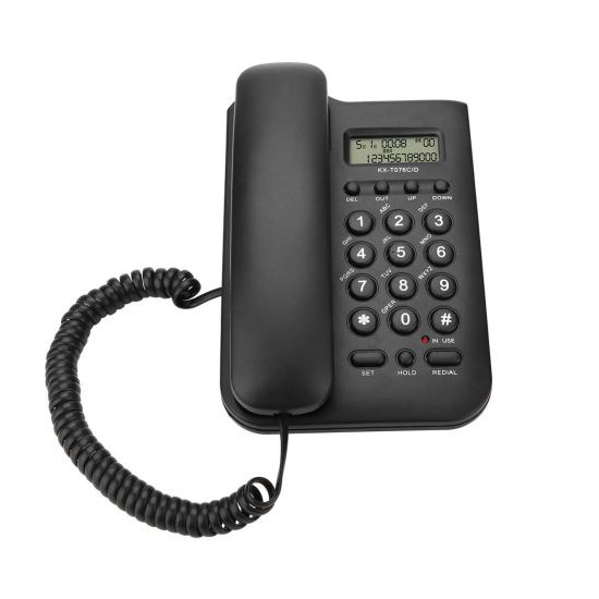 Poste Téléphonique Fixe Mural Noir - Générique