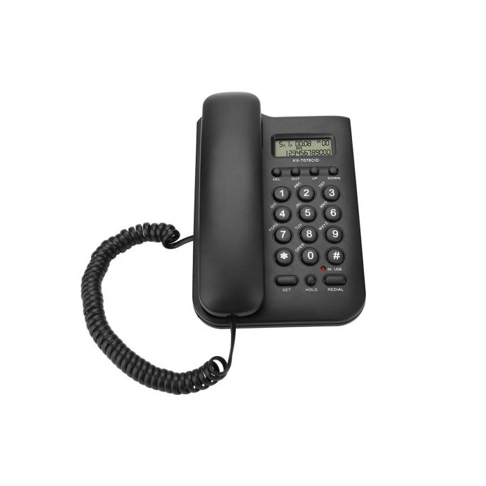 Poste Téléphonique Fixe Mural Noir - Générique