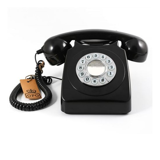 Gpo 746 Push Noir - Téléphone Fixe Rétro