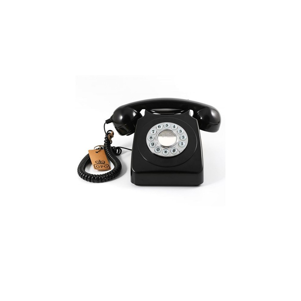 Gpo 746 Push Noir - Téléphone Fixe Rétro