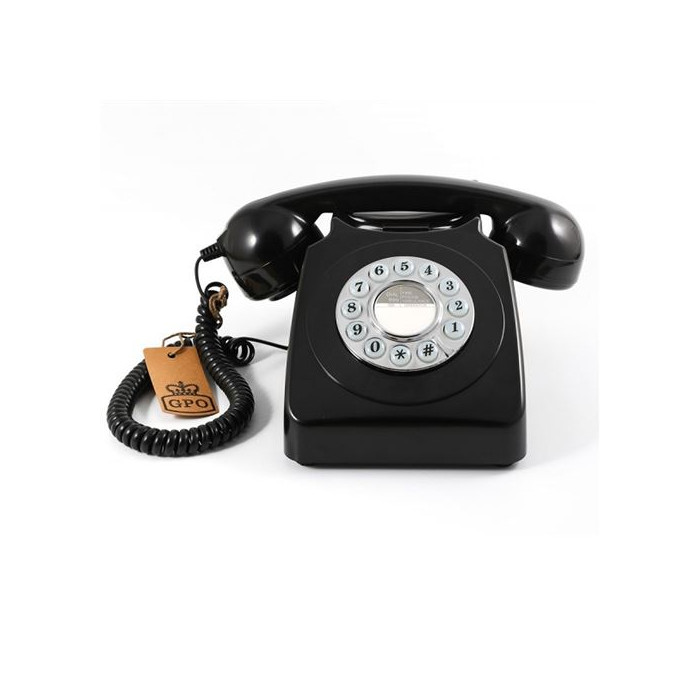 Gpo 746 Push Noir - Téléphone Fixe Rétro