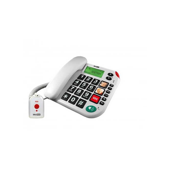 MaxCom KXT481 SOS - Téléphone filaire blanc