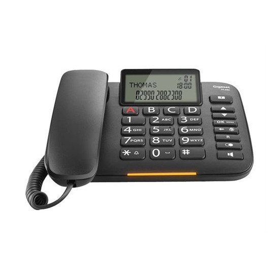 Gigaset DL380 - Téléphone Filaire Noir