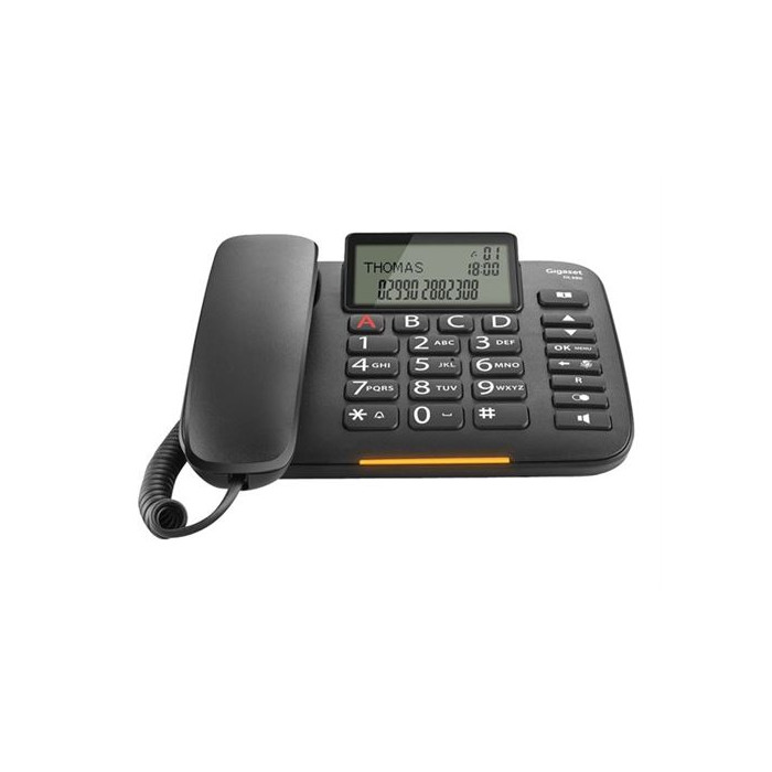 Gigaset DL380 - Téléphone Filaire Noir