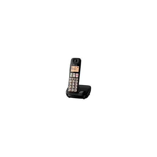 Panasonic KX-TGE110 - Téléphone sans fil avec ID d'appelant/appel en instance - DECT - (conférence) à trois capacité d'appel - n