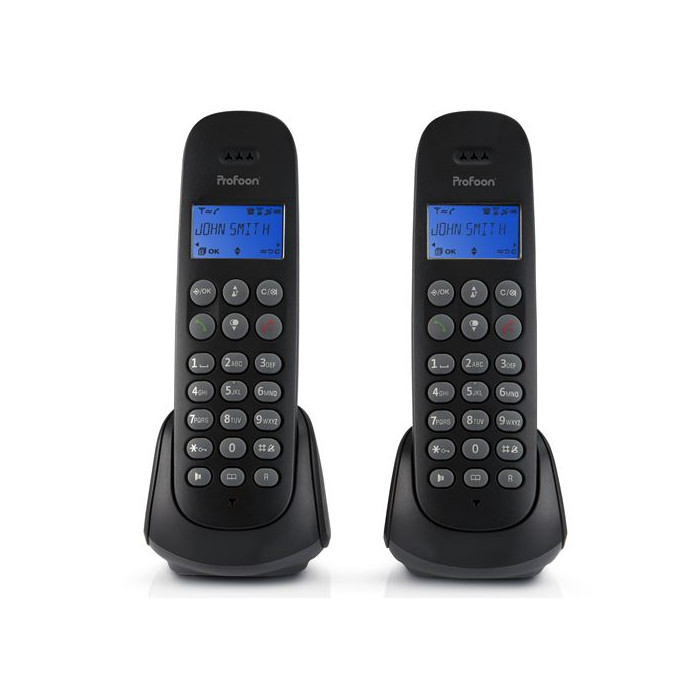 Profoon PDX-320 - Téléphone sans fil avec 2 combinés