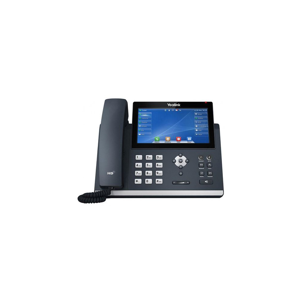 Yealink SIP-T48U - Téléphone VoIP - (conférence) à trois capacité d'appel - SIP, SIP v2, SRTP - 16 lignes - gris classique