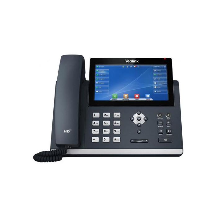 Yealink SIP-T48U - Téléphone VoIP - (conférence) à trois capacité d'appel - SIP, SIP v2, SRTP - 16 lignes - gris classique