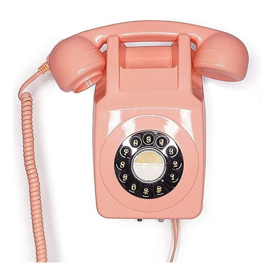 GPO 746 WALL Rose - Téléphone mural rétro