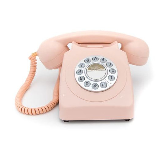 Gpo 746 Push Rose - Téléphone Fixe Rétro