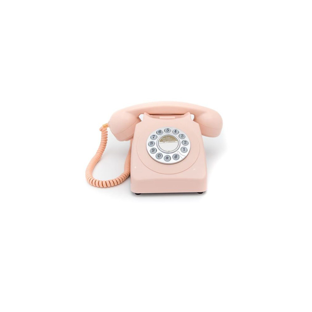 Gpo 746 Push Rose - Téléphone Fixe Rétro