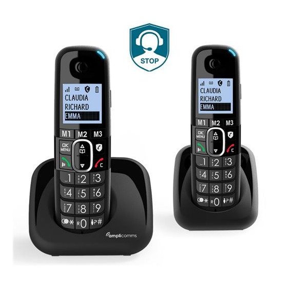 Téléphone sans fil DUO Amplicomms Bigtel 1502