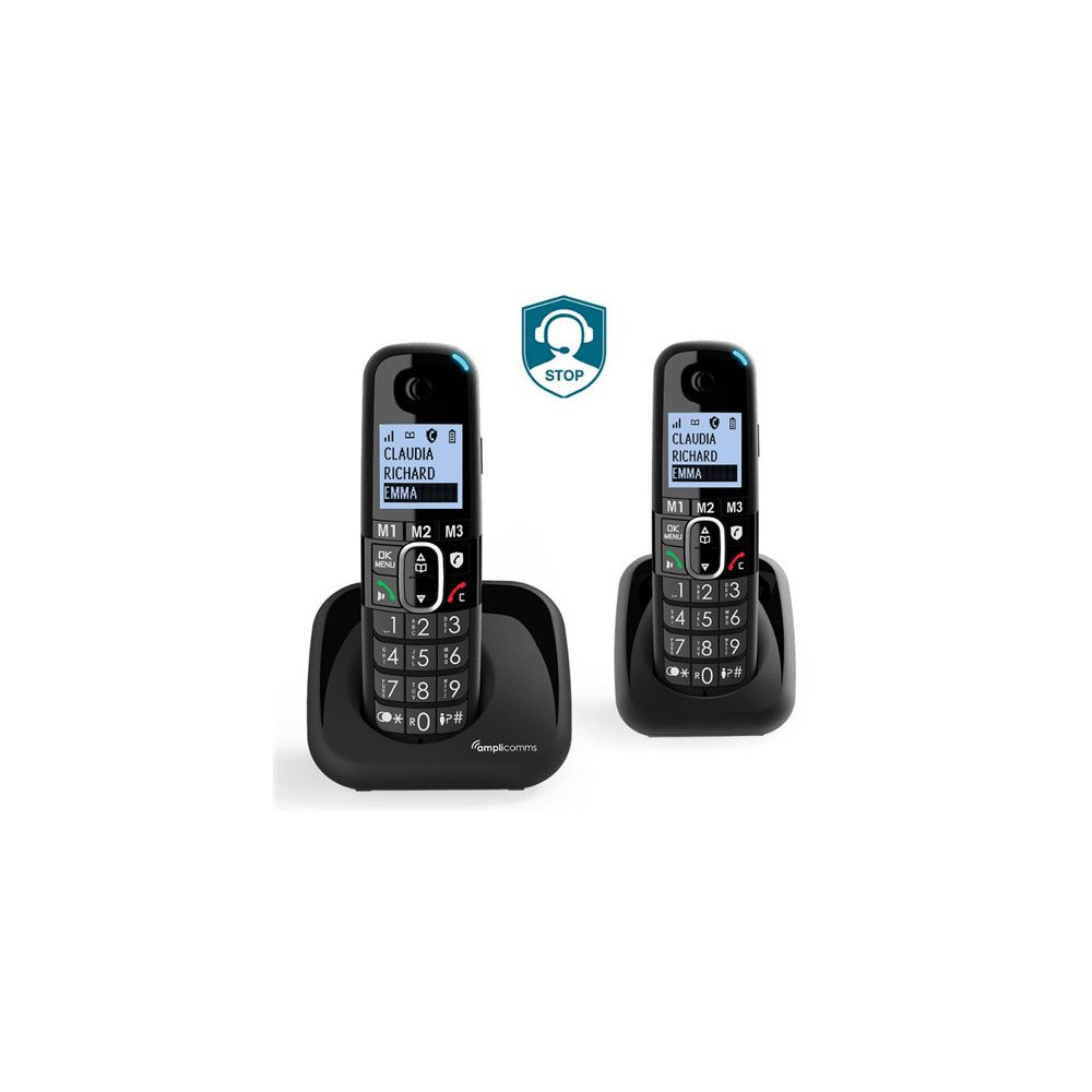 Téléphone sans fil DUO Amplicomms Bigtel 1502