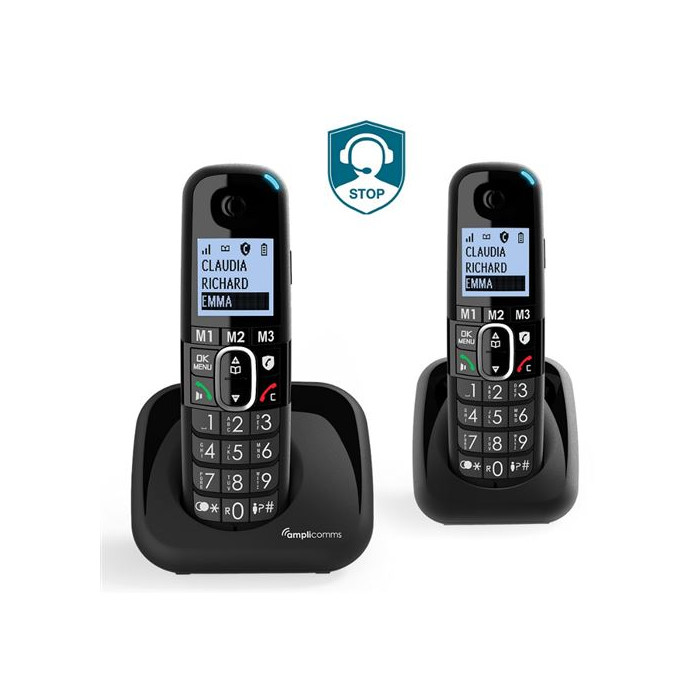 Téléphone sans fil DUO Amplicomms Bigtel 1502