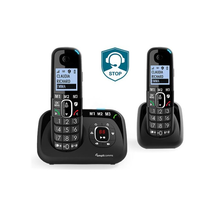Téléphones fixes DUO répondeur Amplicomms 1582
