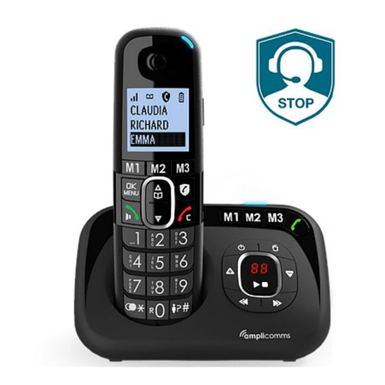 Téléphone sans fil senior Amplicomms Bigtel 1580
