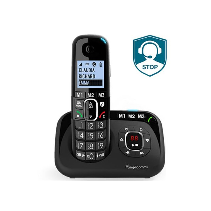 Téléphone sans fil senior Amplicomms Bigtel 1580
