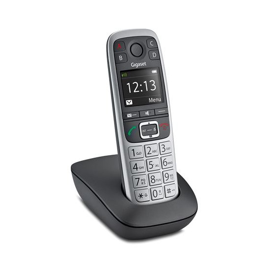 Gigaset E560 Téléphone Analog/Dect Noir, Argent