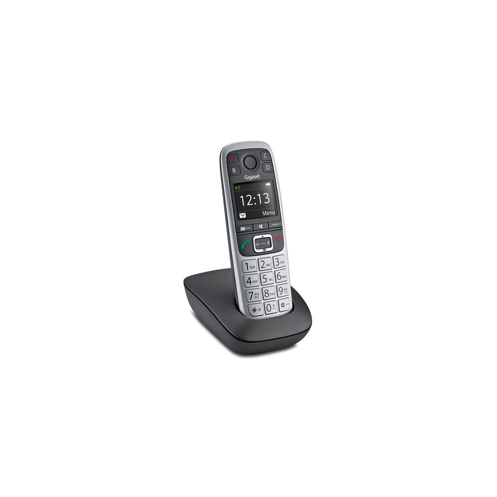 Gigaset E560 Téléphone Analog/Dect Noir, Argent