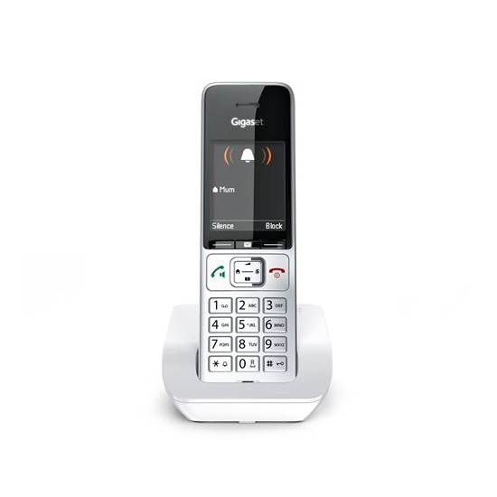 Téléphone Gigaset SIECOMFORT501W DECT Identification de l'appelant Argent Blanc