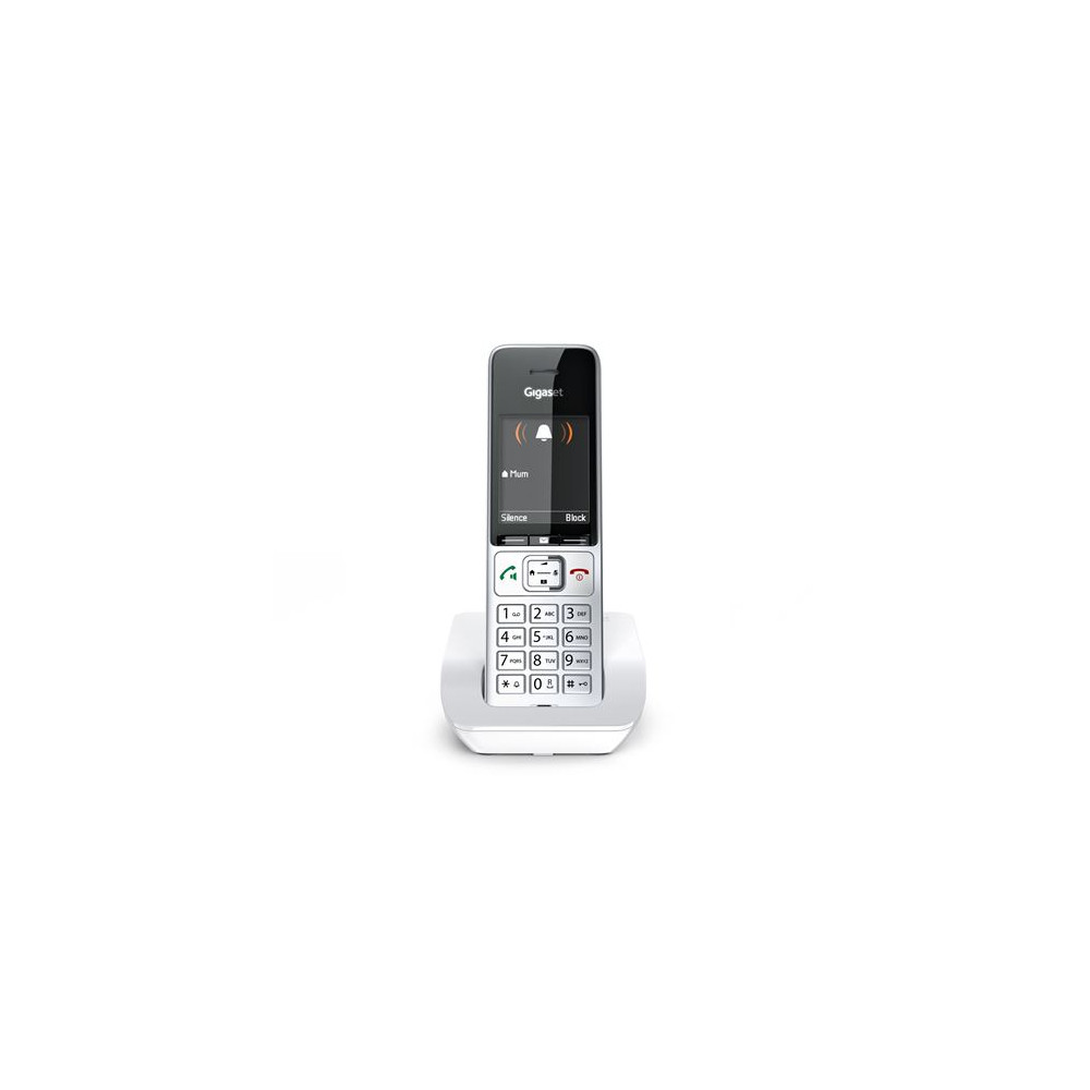 Téléphone Gigaset SIECOMFORT501W DECT Identification de l'appelant Argent Blanc