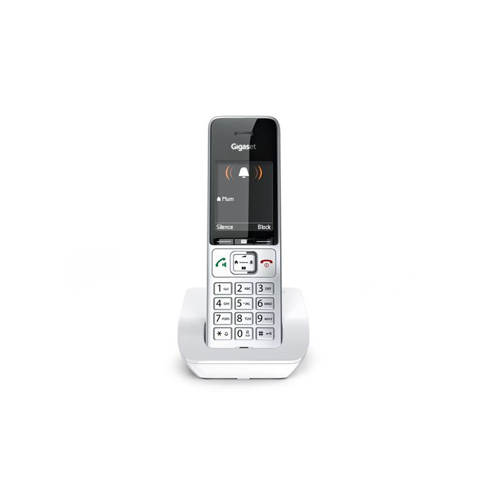Téléphone Gigaset SIECOMFORT501W DECT Identification de l'appelant Argent Blanc