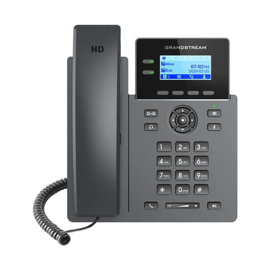Téléphone IP Grandstream Networks GRP2602P Noir 2 lignes LCD