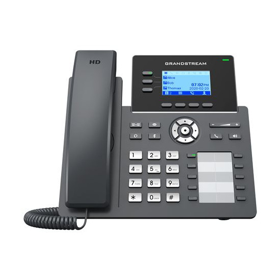 Téléphone IP Grandstream GRP2604P Noir - 3 Lignes LCD