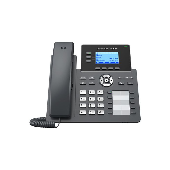 Téléphone IP Grandstream GRP2604P Noir - 3 Lignes LCD