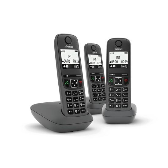 Téléphone Gigaset SIEAS490TRIOBK Noir - DECT