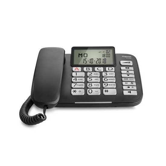 Téléphone Gigaset DL580 Téléphone analogique Identification de l'appelant Noir