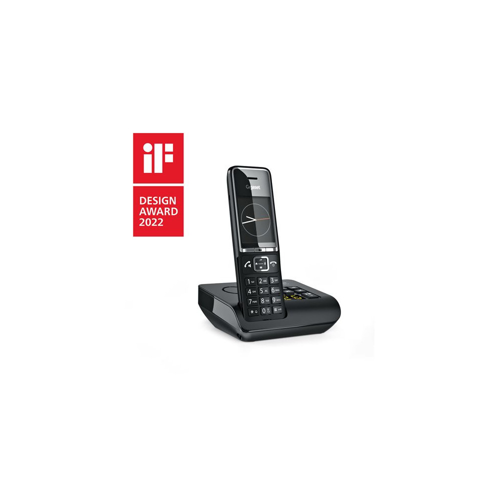 Téléphone analogique Gigaset GIG550AMBLK DECT avec identification de l'appelant Noir
