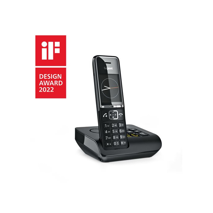 Téléphone analogique Gigaset GIG550AMBLK DECT avec identification de l'appelant Noir