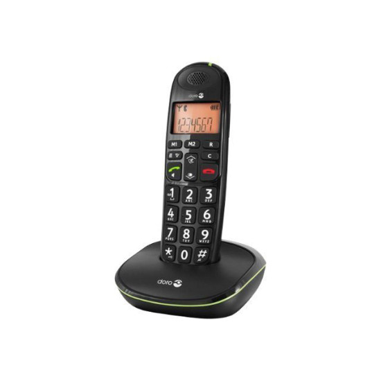 Téléphone Doro PhoneEasy Sans Fil 100 W Noir