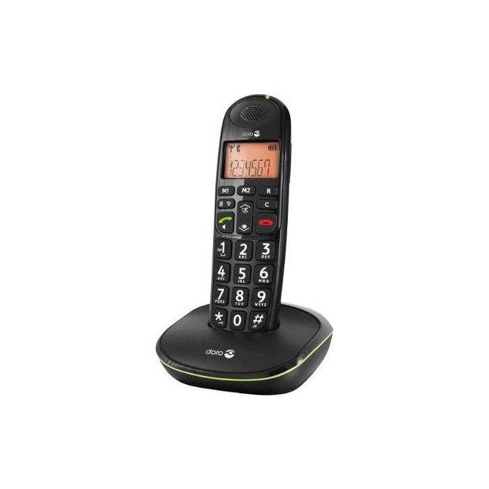 Téléphone Doro PhoneEasy Sans Fil 100 W Noir
