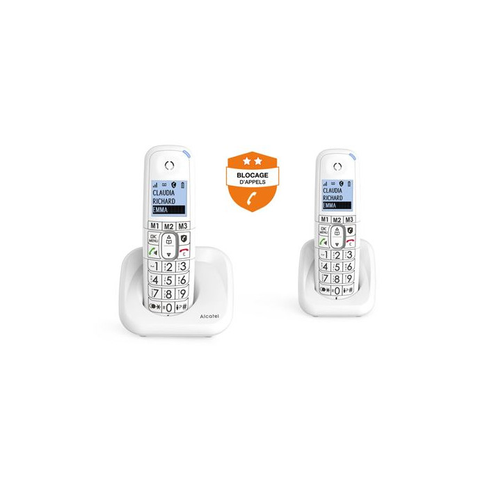 Téléphone fixe sans fil Alcatel XL785 Voice Duo Blanc