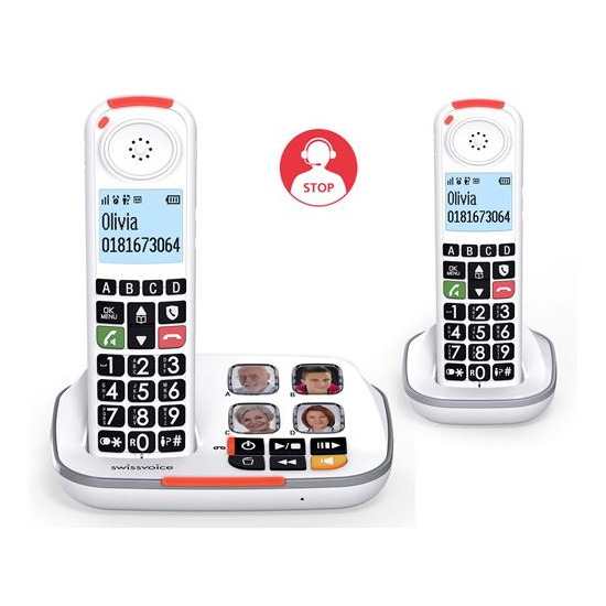 Téléphone sans fil Swissvoice Xtra 2355 Duo Blanc