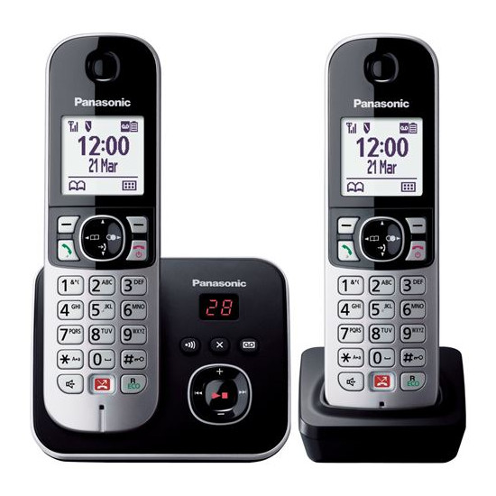 Téléphone fixe sans fil Duo Panasonic KX-TG6862