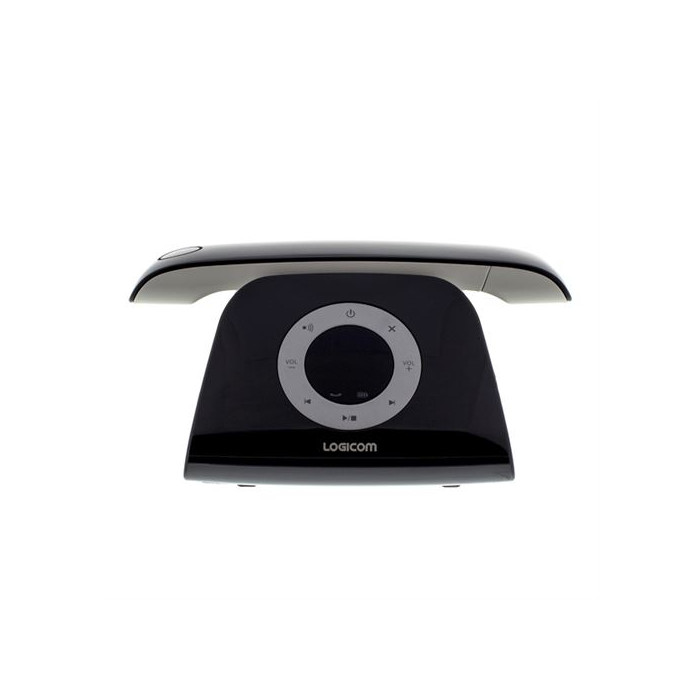 Téléphone fixe sans fil Retro 2 DECT Noir - Logicom