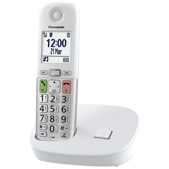 Téléphone fixe sans fil amplifié Panasonic Blanc