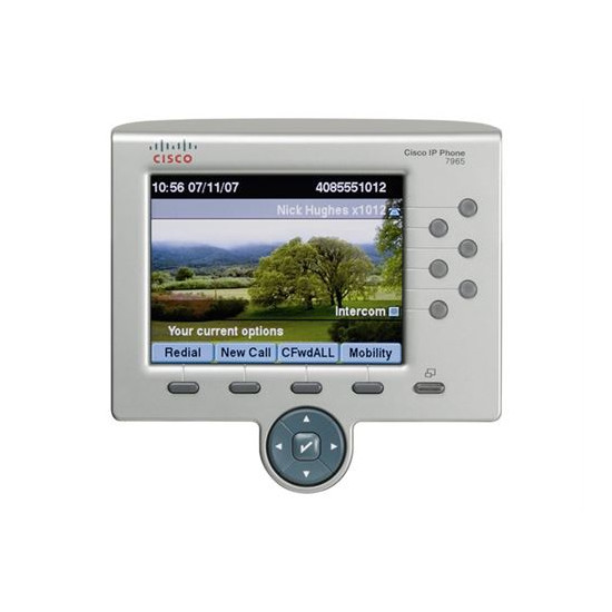 Cisco Unified IP Phone 7965G - Téléphone VoIP - SCCP, SIP - 6 lignes - argent, gris foncé