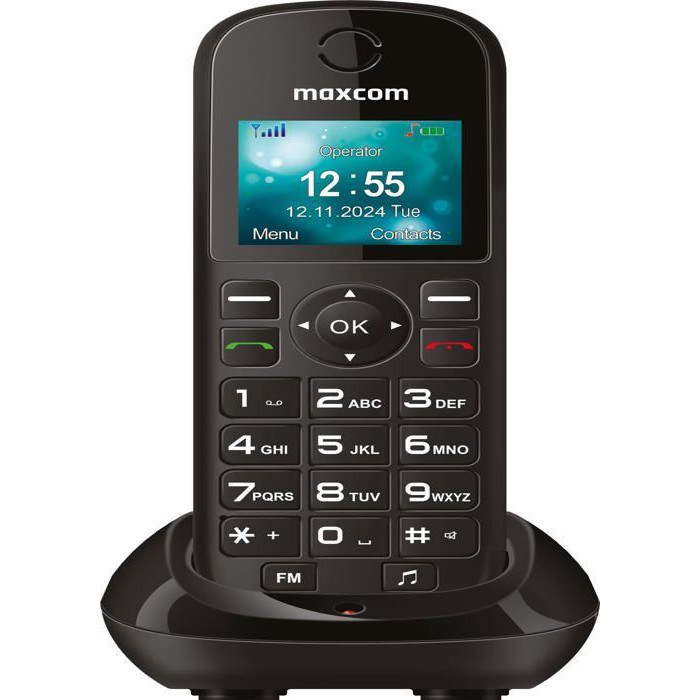 Téléphone fixe - MAXCOM - MM35D SE - Couleur: Noir - 1 combiné - Utilisation: Général