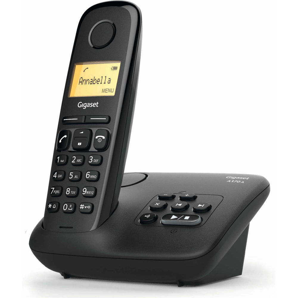 Téléphone fixe Gigaset Al170A Solo Noir Avec Répondeur